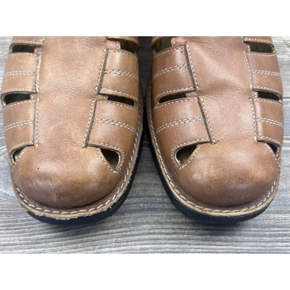 Johnston & Murphy Fisherman‎ Sheepskin Leather Sandals Tan Gladiator Men's 9M